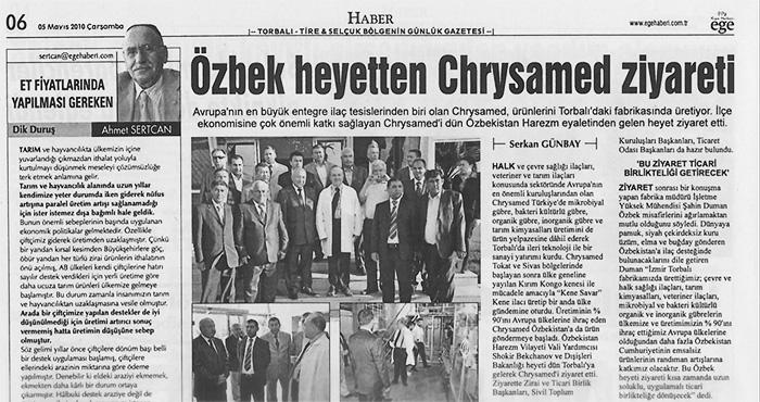 Ege Haber - Özbek heyetten Chrysamed ziyareti